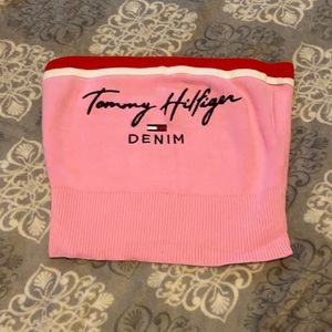knit tommy hilfiger tube top